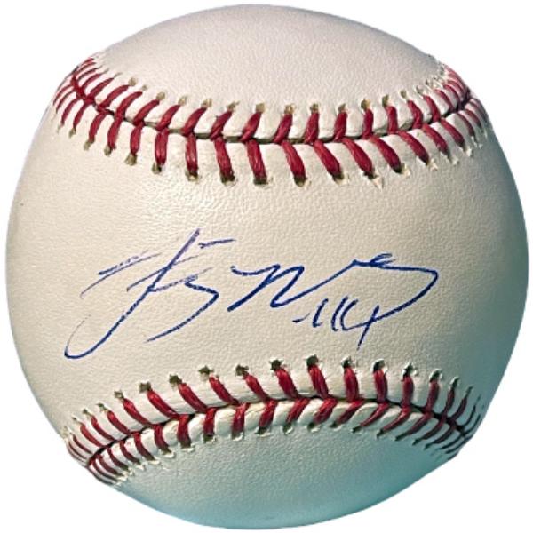 CTBL-040222 Lastings Milledge Signed Official Rawlings Major League Baseball No.44 - COA - Mets, Nationals & Tokyo Swallows
