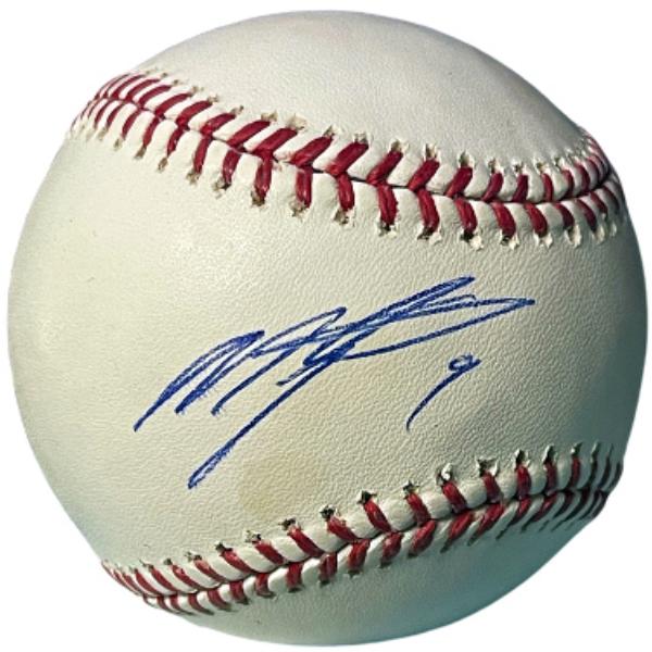 CTBL-040298 Miguel Tejada Signed Official Rawlings Major League Baseball No.9 Toned - COA - Giants, As & Orioles