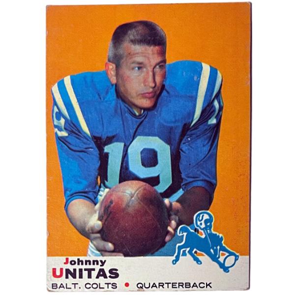 CTBL-040146 Johnny Unitas 1969 Topps Card No.25 - Baltimore Colts & HOF