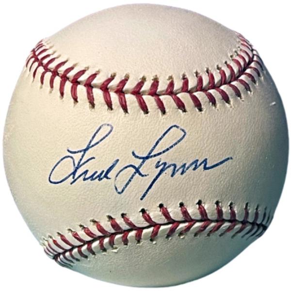 CTBL-040305 Fred Lynn Signed Official Rawlings Major League Baseball - COA - Red Sox, 9XAS-75MVP & ROY