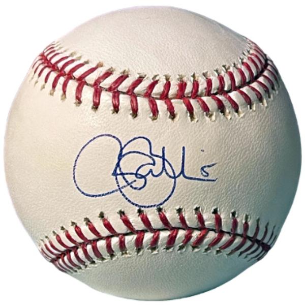 CTBL-040220 Rocco Baldelli Signed Official Rawlings Major League Baseball No.5 Minor Tone Spot - COA - Tampa Bay Rays & Twins