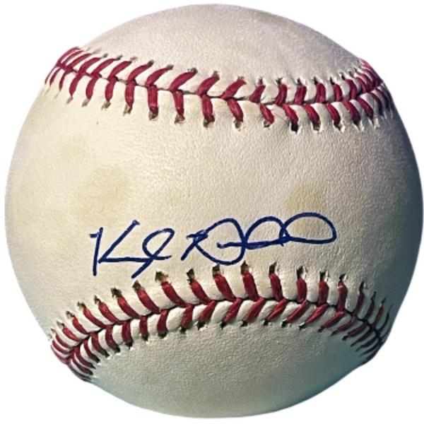 CTBL-040308 Kyle Drabek Signed Official Rawlings Major League Baseball Tone Spots - COA - Blue Jays, White Sox & Diamondbacks