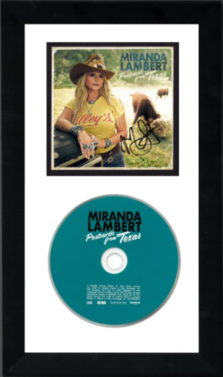 CTBL-F40411 4 x 4 in. Art Insert Auto & Booklet Miranda Lambert Signed 2024 Postcards from Texas CD
