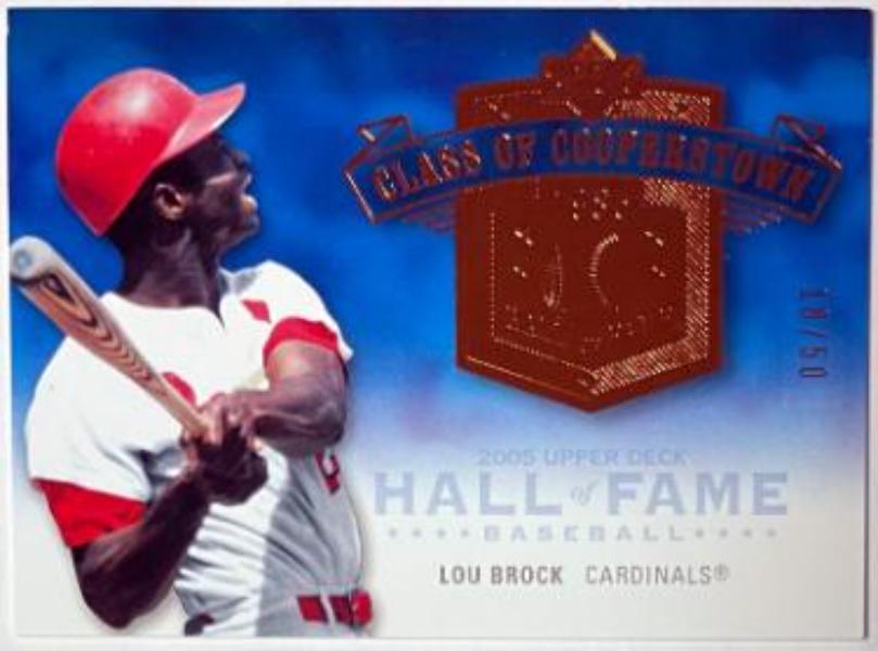 CTBL-040688 Lou Brock 2005 Upper Deck Hall of Fame Class of Cooperstown Card No.CC-LB1-50 St. Louis Cardinals