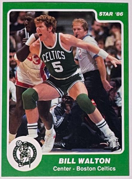 CTBL-040623 Bill Walton 1985-86 Star Card No.101 Celtics, HOF & Centered