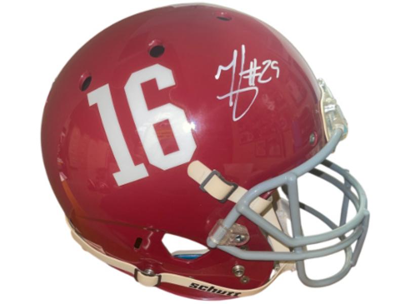 CTBL-041298 No.16 & No.V44744 Minkah Fitzpatrick Signed Alabama Crimson Tide Schutt Full Size NCAA Replica Helmet - JSA COA