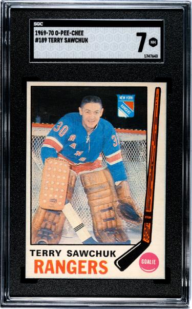 Picture of RDB Holdings & Consulting CTBL-041330 No.189 Terry Sawchuk 1969-1970 O-Pee-Chee NHL OPC Card - SGC Graded 7 NM