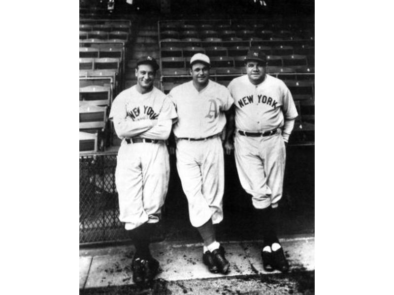 Picture of RDB Holdings & Consulting CTBL-040912 8 x 10 in. Babe Ruth Lou Gehrig & Jimmie Foxx Vintage Black & White MLB Photo - Yankees As