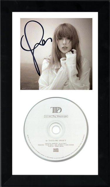 Picture of RDB Holdings & Consulting CTBL-F41064 4.75 x 4.75 in. Taylor Swift Signed 2024 The Tortured Poets Department Art Card CD Album Cover Booklet with 6.5 x 12 in. Custom Framing - COA