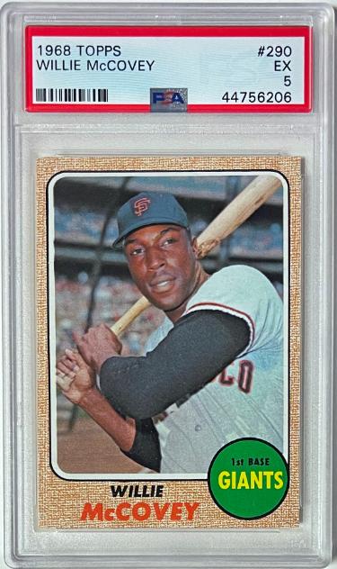 CTBL-041121 No.290 Willie McCovey 1968 Topps MLB Card - PSA Graded 5 EX - San Francisco Giants-HOF