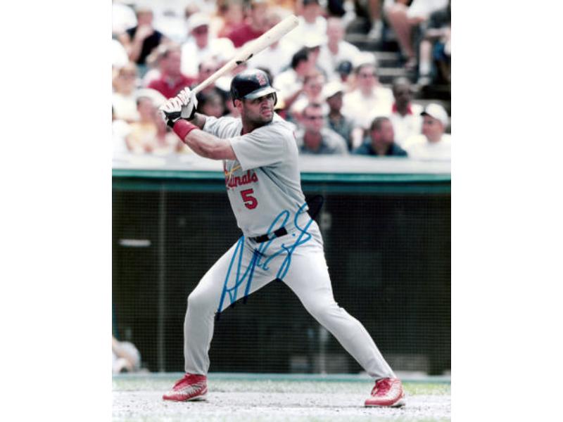 Picture of RDB Holdings & Consulting CTBL-041283 8 x 10 in. Albert Pujols Signed St. Louis Cardinals MLB Photo - Field of Dreams COA & 11 x AS-2X WS Champ