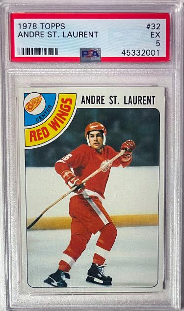 Picture of RDB Holdings & Consulting CTBL-041144 No.32 Andre St. Laurent 1978-1979 NHL Topps Card - PSA Graded 5 EX - Detroit Red Wings