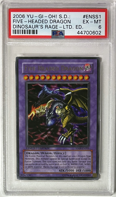 CTBL-041257 No.ENSS1 2006 Yu-Gi-Oh S.D Dinosaurs Rage LTD-ED Five-Headed Dragon Card - PSA Graded 6 EX-MT