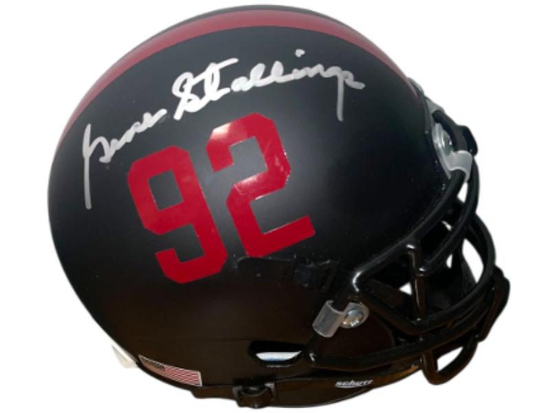 CTBL-041294 No.92 Gene Stallings Signed Alabama Crimson Tide Authentic Custom Schutt NFL Black Mini Helmet - COA