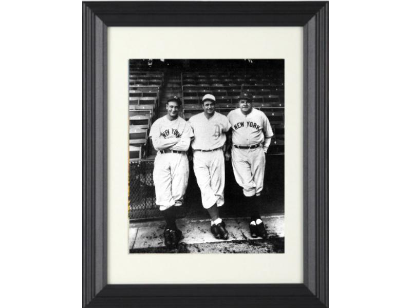 Picture of RDB Holdings & Consulting CTBL-F40912 8 x 10 in. Babe Ruth Lou Gehrig & Jimmie Foxx Vintage Black & White MLB Photo Custom Framing - Yankees As