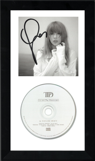Picture of RDB Holdings & Consulting CTBL-F39462 4.75 x 4.75 in. Taylor Swift Signed 2024 The Tortured Poets Department Art Card Album Cover Booklet with 6.5 x 12 in. CD Custom Framing - COA