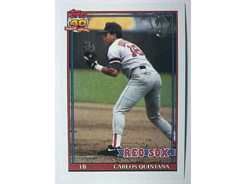 CTBL-041062 No.206 Carlos Quintana 1991 Topps Desert Shield MLB Card - Boston Red Sox
