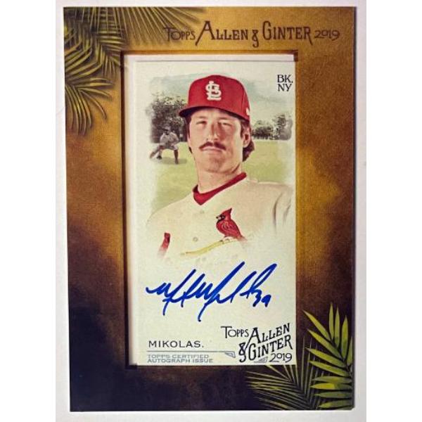 CTBL-041904 Miles Mikolas Signed 2019 Topps Allen & Ginter Mini Framed on Card - Auto No.MA-MMI - St. Louis Cardinals