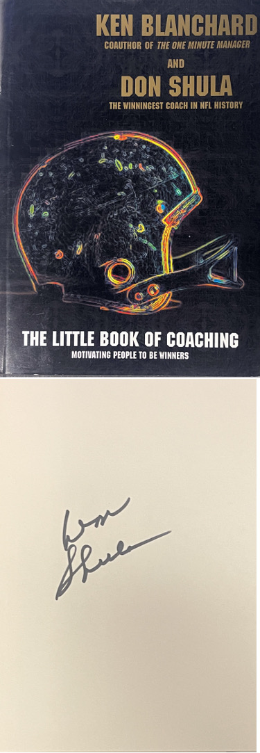 CTBL-041929 Don Shula Signed 2001 The Little Book of Coaching - Motivating People to Be Winners Hardcover Book - COA
