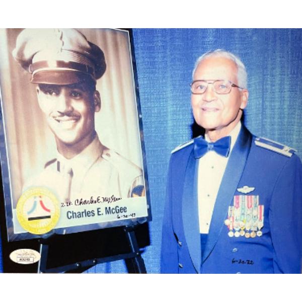 Picture of RDB Holdings & Consulting CTBL-034086 Charles E. McGee Signed 8 x 10 in. Photo - JSA No.AC92743 - WWII&#44; Korea & Vietnam - 1944 Tuskegee Airmen & Red Tails
