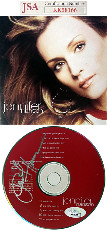 CTBL-028923 Jennifer Hanson Signed 2002 Self Titled CD with Cover Booklet & Case - JSA No.KK58166