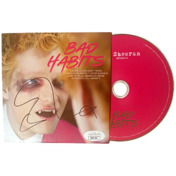 CTBL-032008 Ed Sheeran Signed 2021 Bad Habits Atlantic Records CD Single Cover with CD - JSA No.AC92517