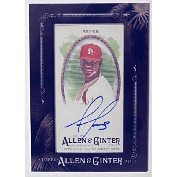 CTBL-041847 Alex Reyes Signed 2017 Topps Allen & Ginter Mini Framed on Card - Auto No.AGA-ARE - St. Louis Cardinals