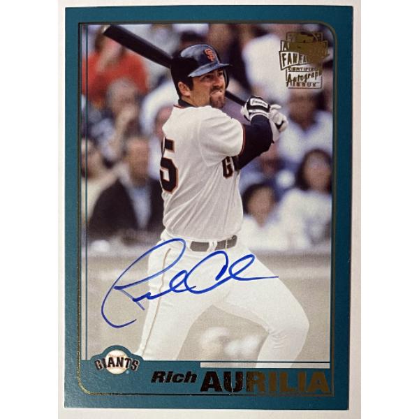 CTBL-041835 Rich Aurilia Signed 2018 Topps Archives Fan Favorites on Auto Card - No.FFA-RA- 2001 Card Design - San Francisco Giants