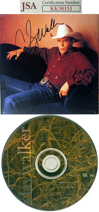 CTBL-028798 Clay Walker Signed 1997 Rumor Has It Booklet Back Cover with CD & Case - JSA No.KK58151