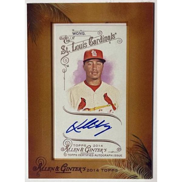 CTBL-041916 Kolten Wong 2014 Allen & Ginter Mini Framed Auto Card - No.AGA-KW - St. Louis Cardinals
