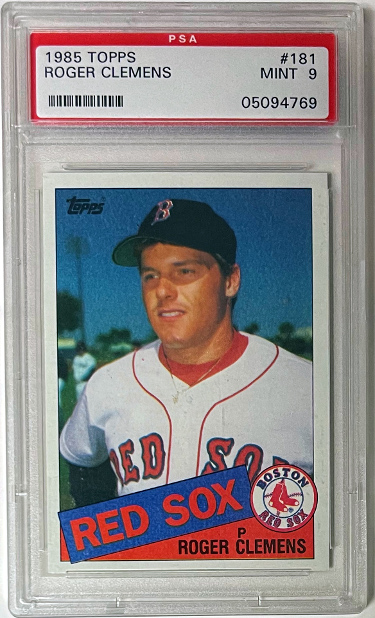 Picture of RDB Holdings & Consulting CTBL-041953 Roger Clemens 1985 Topps Rookie Baseball Card - No.181- PSA Graded 9 Mint - Boston Red Sox