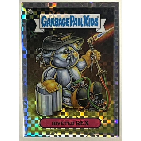 CTBL-041809 2022 Topps Garbage Pail Kids Chrome Series 5 Riveted Rex No.216b Prizm Refractor Card - 150