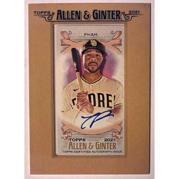 CTBL-041849 Tommy Pham 2021 Topps Allen & Ginter Mini Framed on Auto Card - No.FMA-TP - San Diego Padres