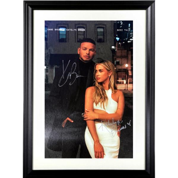 Picture of RDB Holdings & Consulting CTBL-041776 Kane Brown Plus Katelyn dual Signed Body Talk 11 x 17 in. Music Poster - Custom Framing - COA