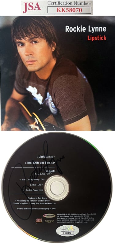 CTBL-041806 Rockie Lynne Signed 2006 Lipstick 6 Track Sample CD & Self Titled Album with Case - JSA No.KK58070