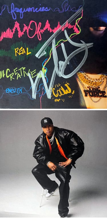 CTBL-041878 LL Cool J Signed 2023-24 The Force Signed 5 x 5 in. Art Insert CD Card - No CD - Imperfect - COA
