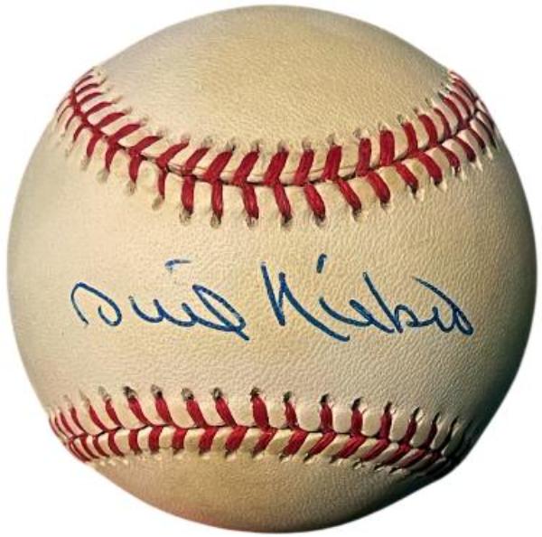 Picture of RDB Holdings & Consulting CTBL-042789 Phil Niekro Signed RONL Official National League Toned Baseball - COA - Atlanta Braves & HOF