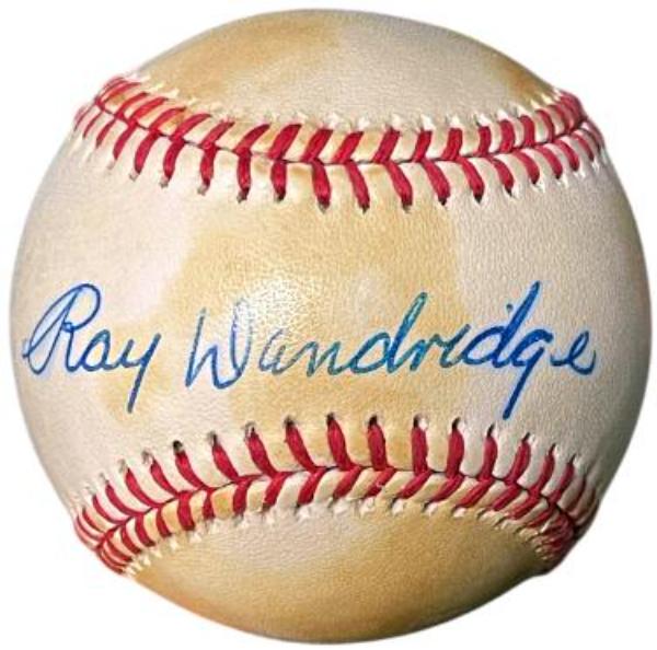 Picture of RDB Holdings & Consulting CTBL-042695 Ray Dandridge Signed ROAL Rawlings Official American League Very Minor Tone Baseball - COA - Millers & Cubans