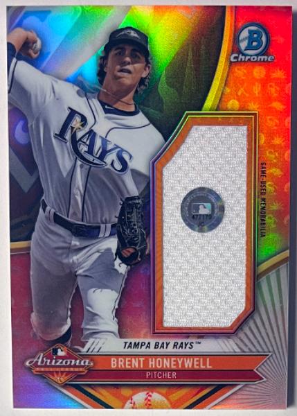 CTBL-042127 Brent Honeywell 2017 Bowman Chrome 2016 AFL Fall Stars Relic Card - 99 No.AFLR-BH - Tampa Bay Rays & Arizona Fall League