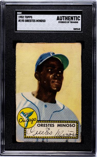 CTBL-042227 Orestes Minnie Minoso 1952 Topps RC No.195- SGC Slabbed Authentic Rookie Card - Chicago White Sox & HOF