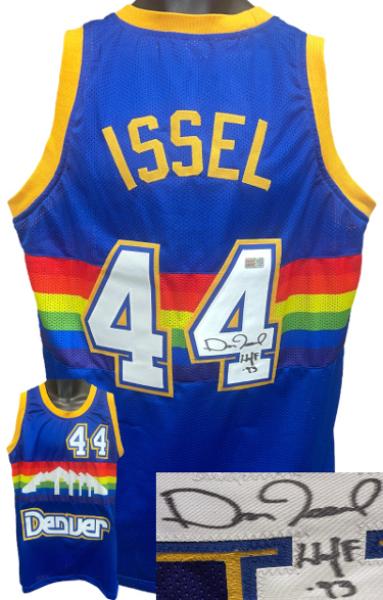 CTBL-041978 Dan Issel Signed Denver Blue Rainbow TB Custom Stitched Pro HOF 1993 Tri-Star Hologram Basketball Jersey