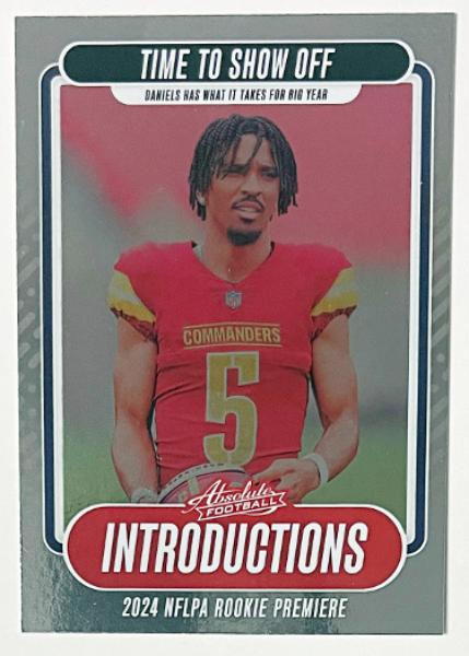 CTBL-042059 Jayden Daniels 2024 Panini Absolute Introductions RC No.I-JDS Rookie Card - Washington Commanders