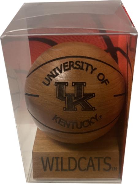 CTBL-042146 Kentucky Wildcats Grid Works Laser Engraved Maplewood Mini Basketball
