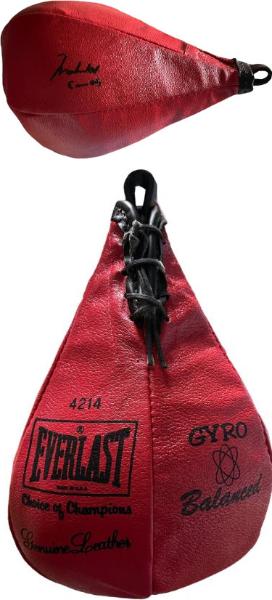 CTBL-042503 Muhammad Ali Signed Everlast Red Leather Boxing Speed Bag with Cassius Clay - Beckett & COA & PHOTO