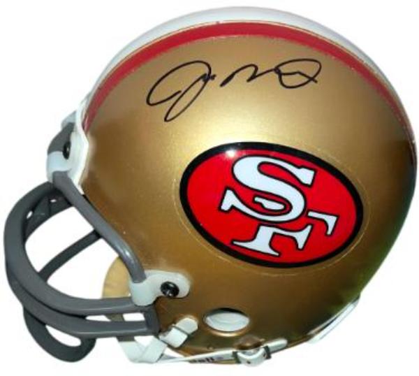 CTBL-042550 Joe Montana Signed San Francisco 49ers Riddell Rep TB NFL Upper Deck Hologram Mini Helmet