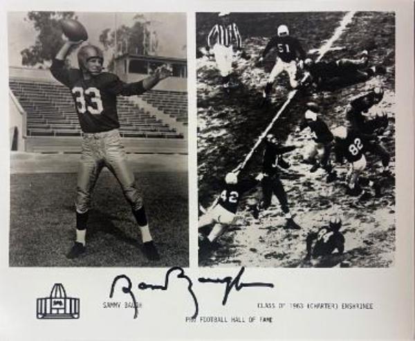 CTBL-042637 Sammy Baugh Signed HOF Enshrinee Class of 1963 Black & White 8 x 10 in. Photo - COA