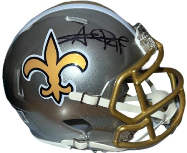CTBL-042015 Alvin Kamara Signed Orleans Saints NFL Riddell Flash No.41 Mini Helmet - Beckett Witnessed No.2W530723