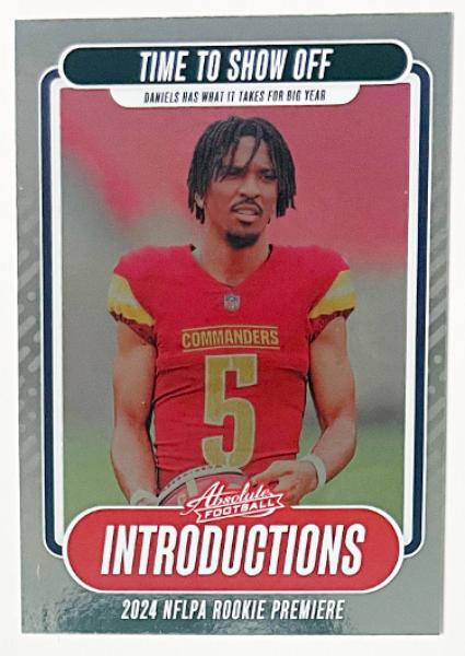 CTBL-042158 Jayden Daniels 2024 Panini Absolute Introductions RC No.I-JDS Rookie Card - Washington Commanders
