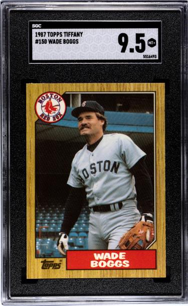 CTBL-042290 Wade Boggs 1987 Topps Traded Tiffany No.150- SGC Graded 9.5 Mint Plus Card - Boston Red Sox