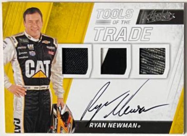 CTBL-042449 Ryan man Signed 2017 Panini Absolute Tools of the Trade Triple Race Used Relic NASCAR On Card - Auto No.TTTS-RN
